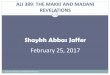 Shaykh Abbas Jaffer - Academy for Learning Islam · Shaykh Abbas Jaffer February 25, 2017 ALI 389: Makkan and Madani Revelations 1. INTRODUCTION ... THE CRITERION OF PERIOD