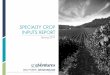 Specialty Crop Inputs Report - Spring 2017 - SDR Ventures · fertilizers, seed, the big market crop protection ... crop nutrition such as water soluble fertilizers, ... industry has