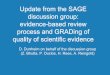 Update from the SAGE discussion group: evidence … from the SAGE discussion group: evidence-based review process and GRADing of quality of scientific evidence D. Durrheim on behalf