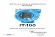 MN-IT400-R2b - Sponsler · The IT400 Remote Totalizer and Rate Indicator is a microcontroller based flow instrument capable of translating flow information and conditions to the built-in