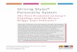 Striving Styles Personality System - Training Industry · Striving Styles® Personality System www ... neurobiology of personality development. ... Briggs and all of the practitioners