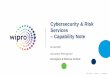 Cybersecurity & Risk Services Capability N Capabilities... · Discovery & Classification Security 