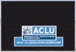 2015 -16 LEGISLATIVE SCORECARD - ACLU-PA -16 LEGISLATIVE SCORECARD. A message from Andy Hoover, Legislative Director Since our founding as an organization, 