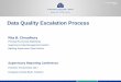 Data Quality Escalation Process - ECB Banking Supervision · ECB-UNRESTRICTED . DRAFT . Data Quality Escalation Process . Rita B. Choudhury . Principal Economist -Statistician . Supervisory