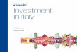 Investment in Italy - assets.kpmg.com · 4 Investment in Italy 1. Country overview 1.1 Transportation network 1.2 Snapshot of the Italian economy 1.3 Private investment in Italian