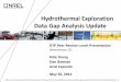 Hydrothermal Exploration Data Gap Analysis Update · temperature gradient drilling. ... • Will also solicit input via e -mails and phone calls to potential ... • Mining companies
