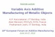 Variable Axis Additive Manufacturing of Metallic Objects · Variable Axis Additive Manufacturing of Metallic Objects ... Step Process Axes Remarks ... Finish Machning Total min) CNC