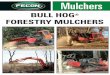 Bull Hog Forestry MulcHers · 2017-08-23 · ... (Speed Torque Optimization) variable speed motor option for ... Bull Hog rotors have robust design and fabrication, in both the HDT