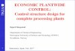 ECONOMIC PLANTWIDE CONTROL: Control structure design …intranet.ceautomatica.es/sites/default/files/upload/13/files/... · ECONOMIC PLANTWIDE CONTROL: Control structure design for