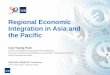 Regional Economic Integration in Asia and the Pacific. ADB_Ms... · Regional Economic Integration in Asia and ... Central East Southeast South Oceania Pacific ... Rank Country Score