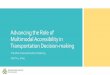 Advancing the Role of Multimodal Accessibility in ...mcdite.org/PDF/Past/2015_Annual_Meeting/Session 6A1 - Hardy.pdf · Multimodal Accessibility in Transportation Decision-making