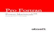 User Guide PDF - .Pro Fortran Power Macintosh™ Fortran & C/C++ User Guide 2781 Bond Street Rochester