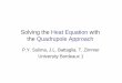 Solving the Heat Equation with the Quadrupole Approach · Outline • Introduction and definition • Theoretical Background – R: steady state – C: transient state – Cascading