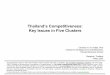 Thailand’s Competitiveness: Key Issues in Five Clusters Files/CAON Thailand... · Clusters and Competitiveness. Clusters increase productivity and efficiency • Efficient . access