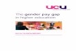 Gender pay gap data REPORT 2015/16 - ucu.org.uk · The Gender Pay Gap in Higher Education: 2015/16 ... and an analysis of how stratification ... The New JNCHES Higher Education Gender