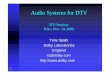 Audio Systems for DTV - TT .Dolby Surround - Matrix audio L R S S C Pro Logic Decoder ... audio coders