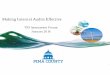 Making Internal Audits Effective - The NELAC Institute · Making Internal Audits Effective TNI Assessment Forum January 2016. In My Previous Life ... •There are several options