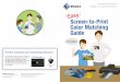 Screen-to-Print Color Matching Guide - EIZO GLOBAL · Screen-to-Print Color Matching Guide Easy ... Happy Birthday Entering your work in photo ... ILFORD Smooth Cotton Rag