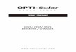 User Manual - OPTI-Solar Manual/SP Efecto 1-3KVA User... · Smart battery charger design for optimized battery ... AC Load = 2000W i.e. I LOAD ... Do not mount the inverter on flammable