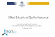 UGent Educational Quality Assurance - nascenet.org · Different theoretical courses . Learning environment D-RECT (Dutch Residency Educational Climate test) Evaluation hands on skills