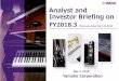 Analyst and Investor Briefing on - yamaha.com · -Guitar sales grew by double digits, and digital musical instruments showed strong sales due to the impact of new products ... Europe
