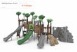 Wilderness Trail Equipment Manufacturer 350-1708 · bubble panel (deck) storefront (ground) playwood barrier twisted climber playwood barrier w/ telescope (deck) magnifying panel