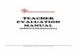 TEACHER EVALUATION MANUAL - Gadsden City Schools · TEACHER EVALUATION MANUAL (EDUCATEAlabama) Special Thanks to Elmore County Schools, Curriculum Department and the Alabama State