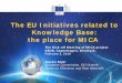 The EU Initiatives related to Knowledge Base: the place ...mica.eurogeosurveys.org/wp-content/uploads/2016/04/... · The EU Initiatives related to Knowledge Base: ... • A higher