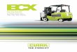 ECX - powerlift.com.pa · The CLARK ECX series of electric lift trucks is the ideal choice for demanding manufacturing and ... Power Unit Operator Type Tire Type ... Steering Battery