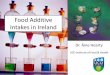 Food Additive Intakes in Ireland · • INFID developed in conjunction with Irish national food consumption surveys: Children, teenagers, now adults • 7-day, semi-weighed dietary