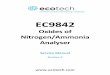 Oxides of Nitrogen/Ammonia Analyser - Ecotech Operation Manual PN: 98427600 ... The EC9842 Oxides of