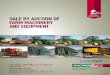 AUCTION CATALOGUE SALE BY AUCTION OF FARM MACHINERY .Residential. Commercial. Agricultural. brown-co.com