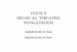 TEEN’S MUSICAL THEATRE SONGFINDER - halleonard.com · All For You Seussical the Musical Contemporary Musical Theatre for Teens ... As Long as He Needs Me Oliver! Musical Theatre