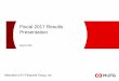 Fiscal 2017 Results Presentation - mufg.jp · May 18, 2018 . Fiscal 2017 Results Presentation . Mitsubishi UFJ Financial Group, Inc