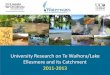 University Research on Te Waihora/Lake Ellesmere and … · University Research on Te Waihora/Lake Ellesmere and its Catchment 2011-2013 ... Banks Peninsula, New Zealand