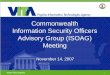 Commonwealth Information Security Officers Advisory Group ... · Commonwealth Information Security Officers Advisory Group (ISOAG) ... title, link to function or activity, agency,
