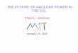 THE FUTURE OF NUCLEAR POWER IN THE U.S. Paul L. …idei.fr/.../files/medias/doc/conf/eem/papers_2007/joskow_slides.pdf · NUCLEAR POWER IN THE U.S. ... • Economics is only one consideration
