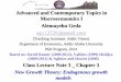Advanced and Contemporary Topics in Macroeconomics I ... 3 NewGrowth_Alema… · Advanced and Contemporary Topics in Macroeconomics I ... Growth Accounting ... E J T B B a K K t a