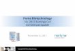 Puma Biotechnology Commercial...Forward-Looking Safe Harbor Statement 2 This presentation contains forward-looking statements, including statements regarding the benefits of NERLYNX™