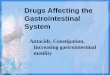 Drugs Affecting the Gastrointestinal System - ssu Affecting the Gastrointestinal System Antacids, ... •It is used in half of usual dose to prevent ... Dicyclomine, Glycopyrrolate,
