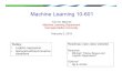 Machine Learning 10-601 - Carnegie Mellon School of ...ninamf/courses/601sp15/slides/06... · Machine Learning 10-601 ... Training Logistic Regression: MCLE ... Bad news: no closed-form