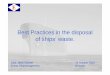 11. Best Practices in the disposal of ships’ - Euroshore. exmar.pdf · Best Practices in the disposal of ships’ waste. ... • MARPOL Annex V ... Best Practices in the disposal