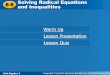 8-8 Solving Radical Equations And Inequalities Solving ... - Solving... · solve radical inequalities by graphing or using algebra. ... 8-8 Solving Radical Equations and Inequalities