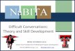 Difficult Conversations: Theory and Skill Development · Difficult Conversations: Theory and Skill Development BRIAN VAN BRUNT, ED.D. Senior Vice President for Professional Program