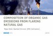 Composition of Organic Gas Emissions from Flaring Natural Gas · 1980s using engineering judgment ... flares used in oil and natural gas production. •Report (Table 9-1) provides