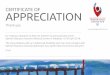 CERTIFICATE OF APPRECIATION - Special Olympics · CERTIFICATE OF APPRECIATION Thank you for making a donation to help me achieve my personal best at the Special Olympics Australia