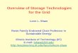Overview of Storage Technologies for the Grid · Overview of Storage Technologies for the Grid ... The Need of Energy Storage for Utility ... DOE/EPRI 2013 Electricity Storage Handbook