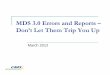 MDS 3 0 Errors and Reports - Dont Let Them Trip You polaris-group.com/Press Releases/MDS 3 0 Errors