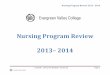 Nursing Program Review - Evergreen Valley College€¦ · Nursing Program Review 2013 - 2014 Created: ... Additional multiple response questions were added to mimic NCLEX test plan