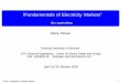 Fundamentals of Electricity Markets - Pierre .31761 - Renewables in Electricity Markets 2. The 2nd